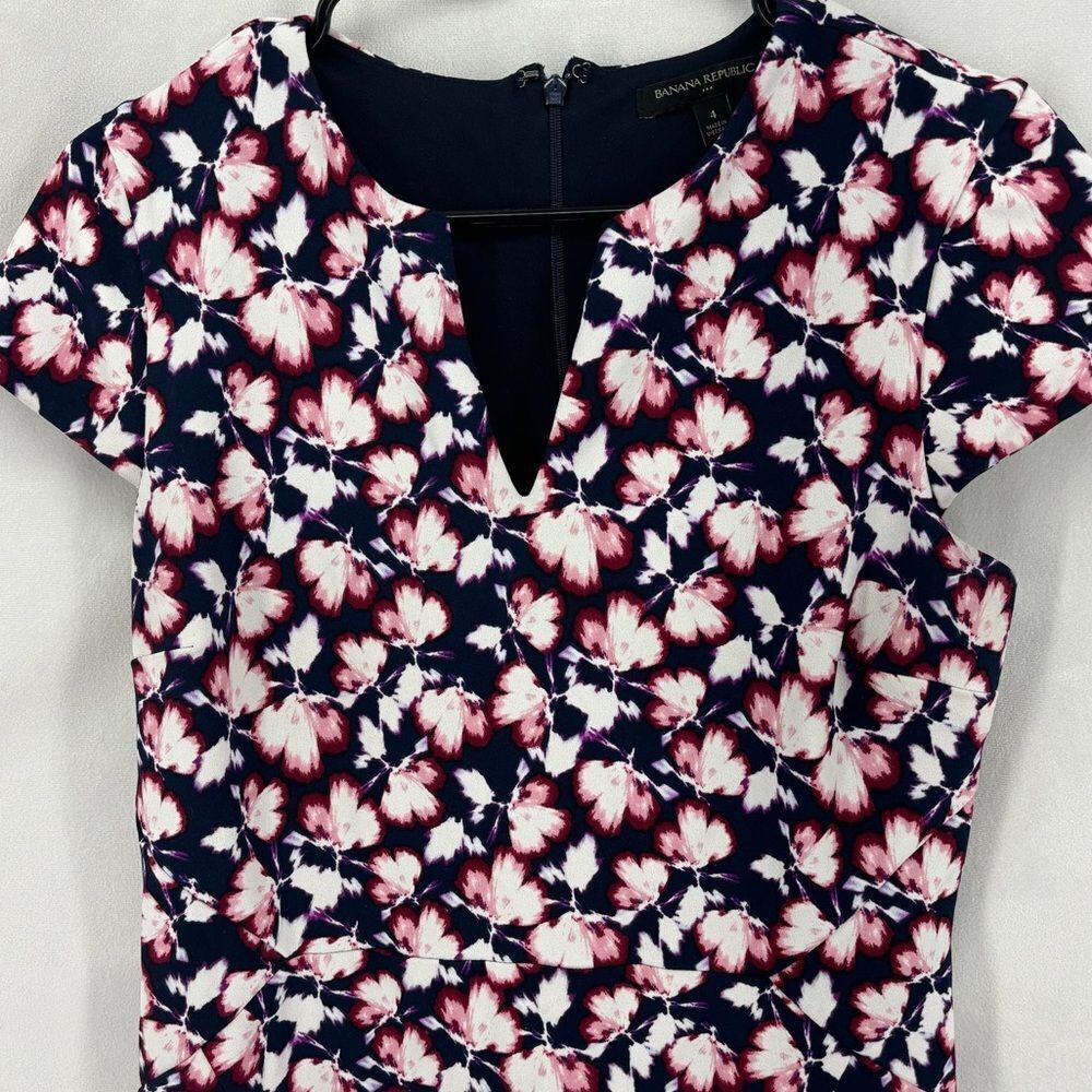 Banana Republic Floral Mini Dress - Navy and Pink - Picture 8 of 11